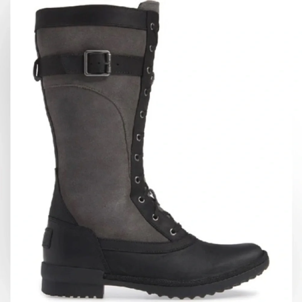 UGG BRYSTL BLACK 11”TALL BOOTS WATERPROOF Size 6